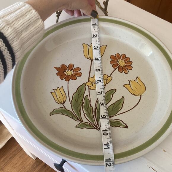 Vintage Country Casual 12” Round Serving Platter - Picture 9 of 9